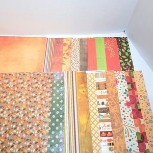 Fall Colors Scrapbook Paper Bundle